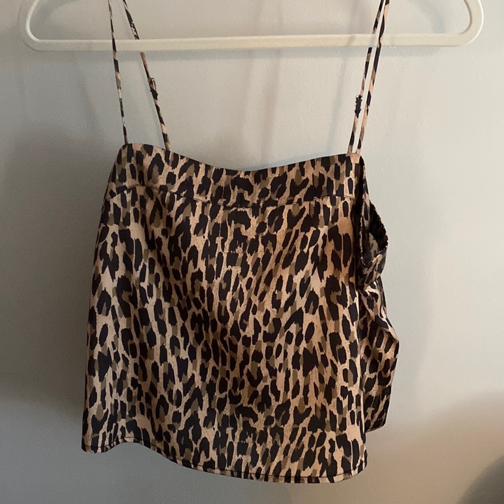 Urban outfitters satin cheetah tank top
